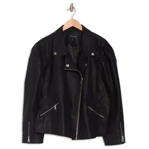 Fensajomon Womens Moto Biker Long Sleeve Slim Full Zip Faux Leather Jacket Bomber Coat Fensajomon Womens Moto Biker Long Sleeve Slim Full Zip Faux Leather Jacket Bomber Coat